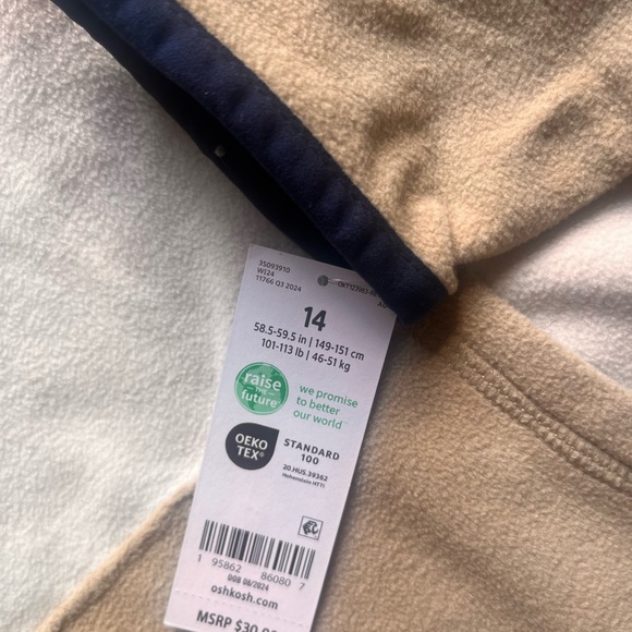 OshKosh B'gosh Beige and Navy Pullover - Picture 3 of 4